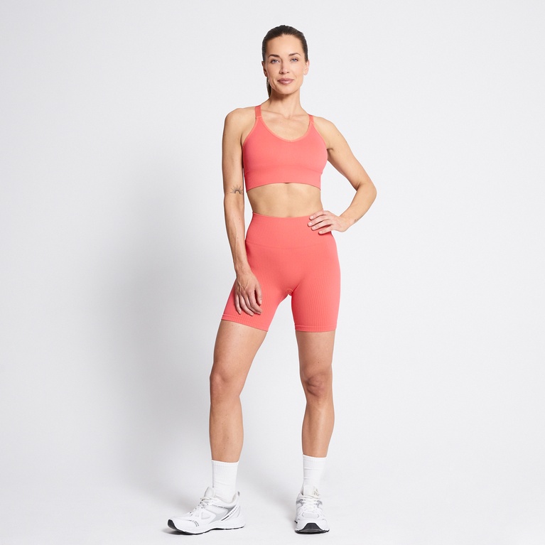 Biker shorts "Short Tights Rib" Peach